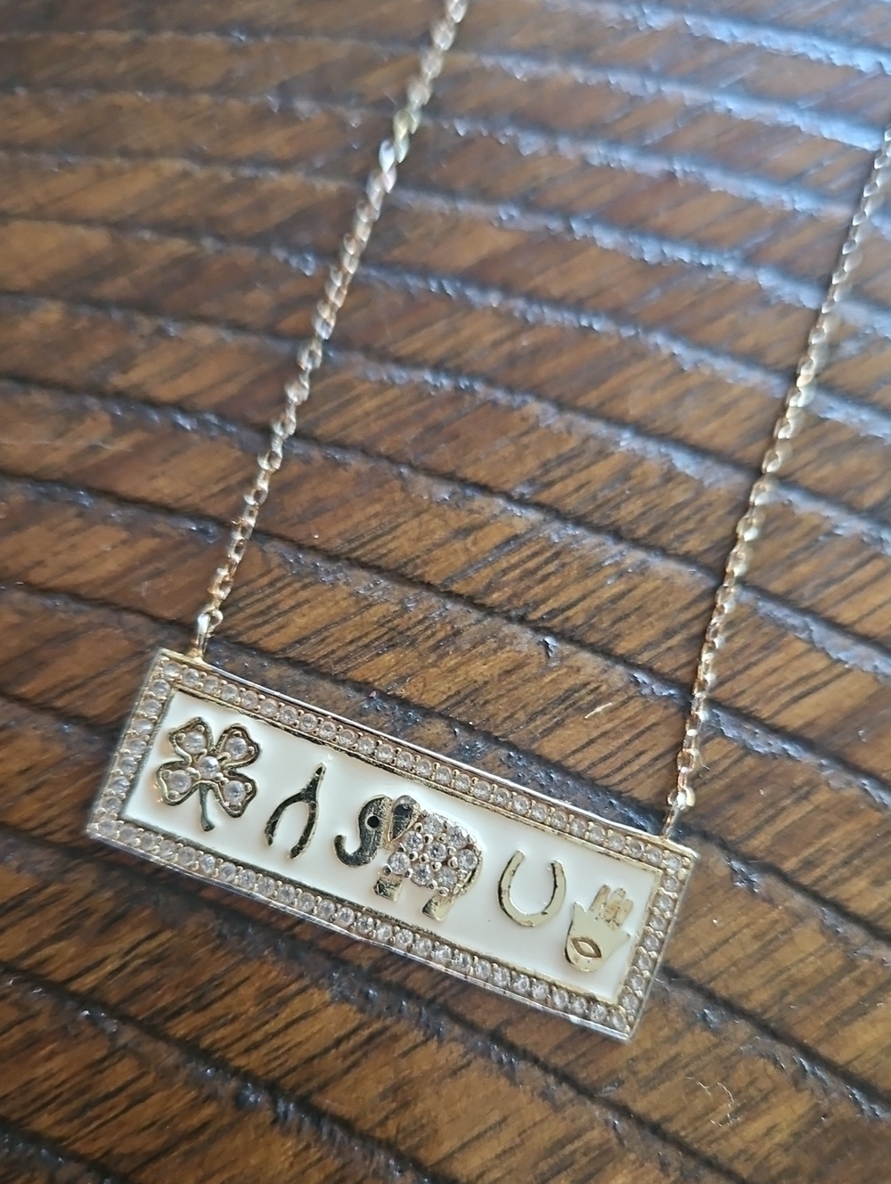 Sterling Silver "Good Luck" Necklace